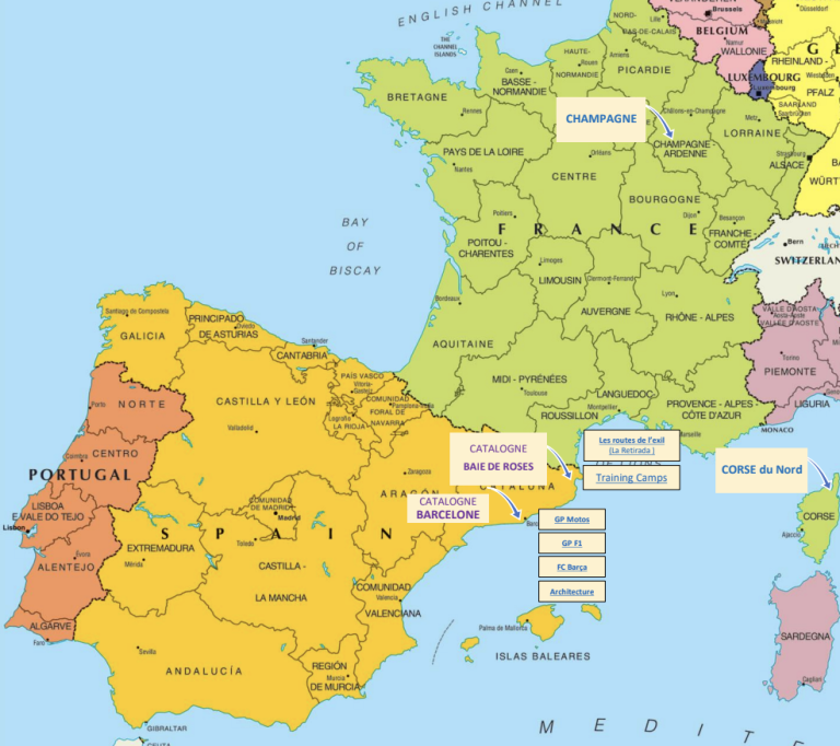 Carte destination weekend groupe Synergie Loisirs Tourisme